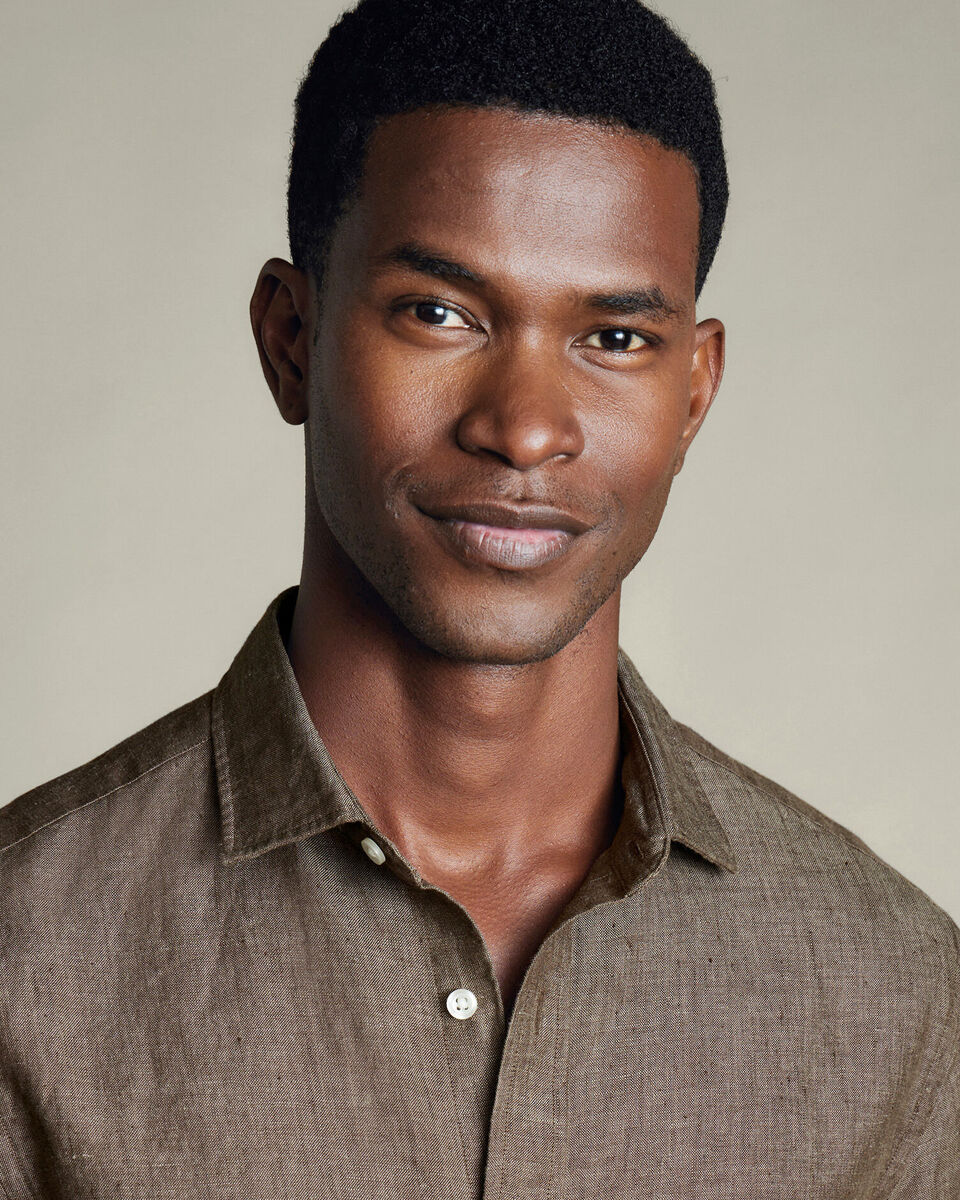 Linen Classic Fit Shirt - Mocha