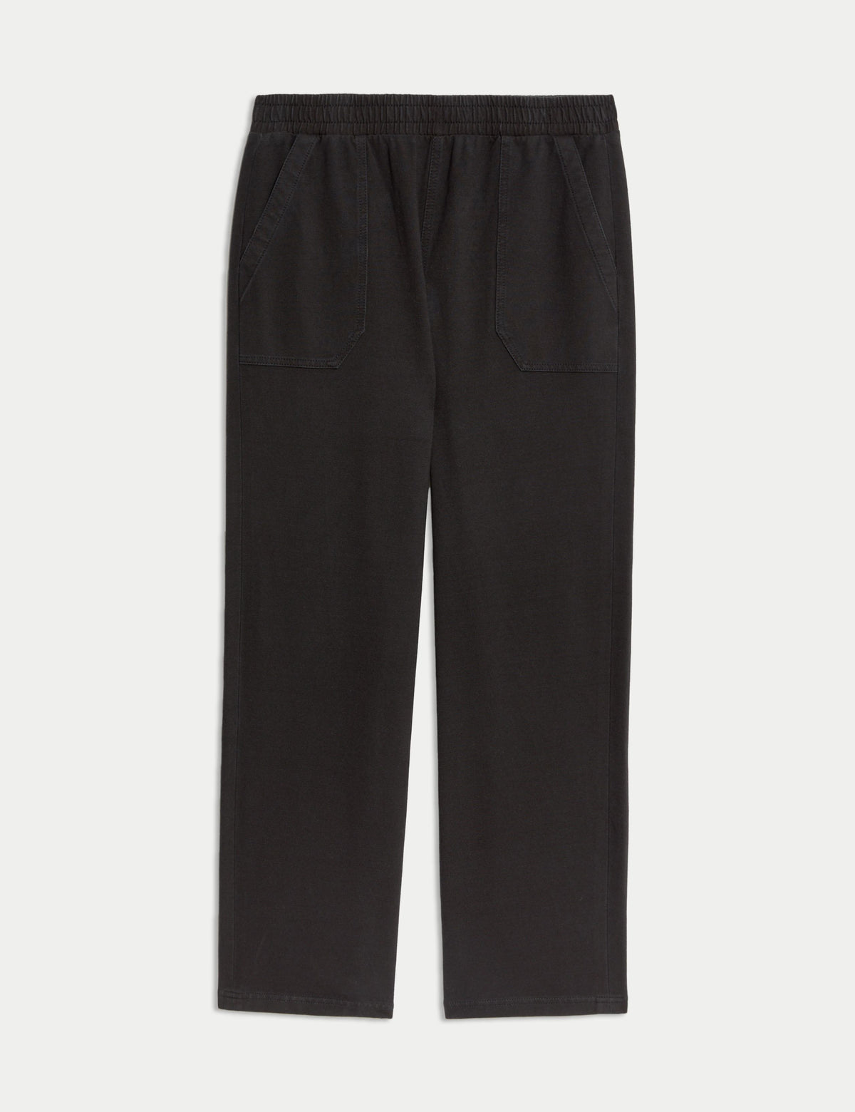 Denim Jersey Straight Leg Trouser