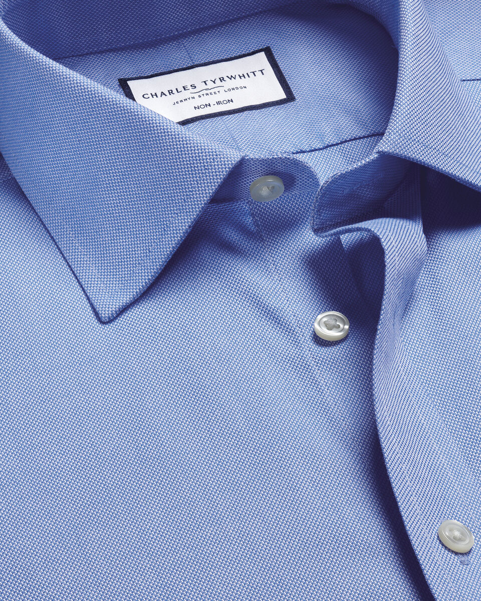 Non-Iron Royal Oxford Extra Slim Fit Shirt - Ocean Blue