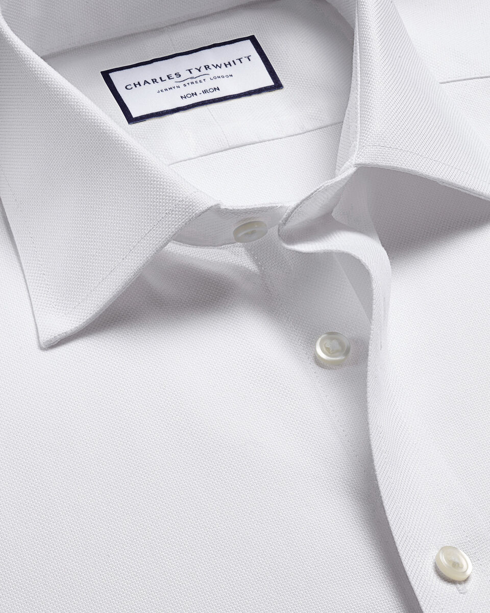 Non-Iron Royal Oxford Slim Fit Shirt - White