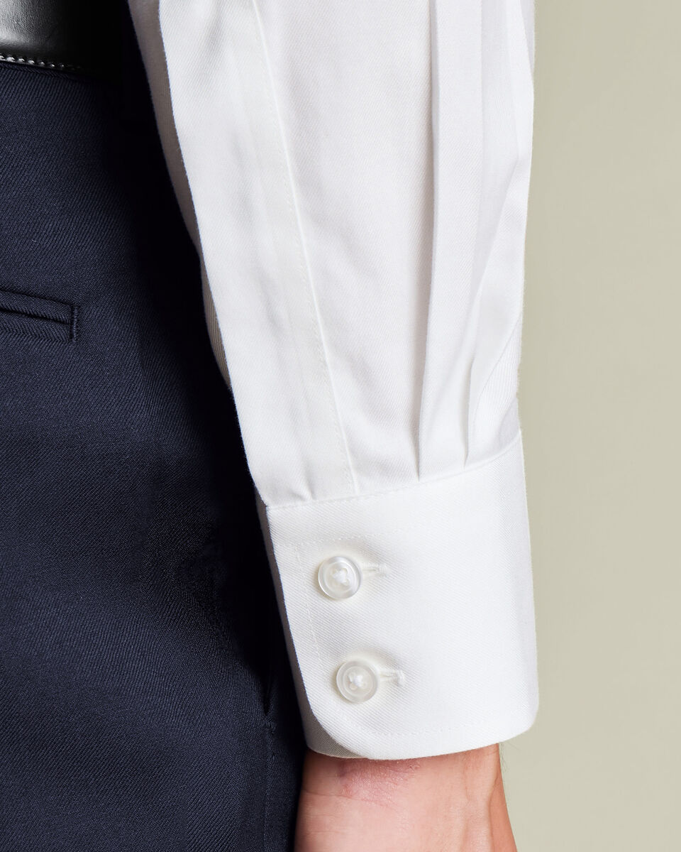 Non-Iron Twill Slim Fit Shirt - White