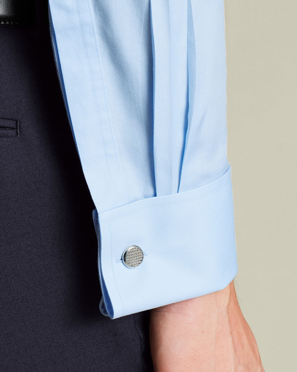 Cutaway Collar Non-Iron Twill Extra Slim Fit Shirt - Sky Blue