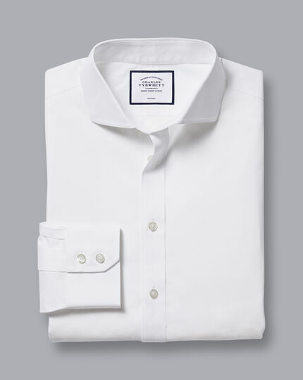 Cutaway Collar Non-Iron Poplin Classic Fit Shirt