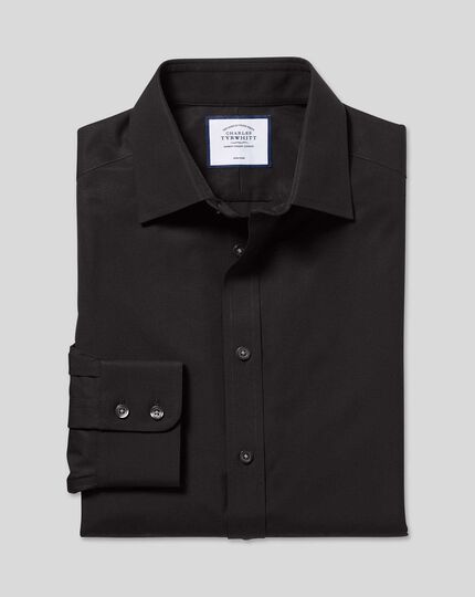 Classic Fit Non-Iron Poplin Shirt Black