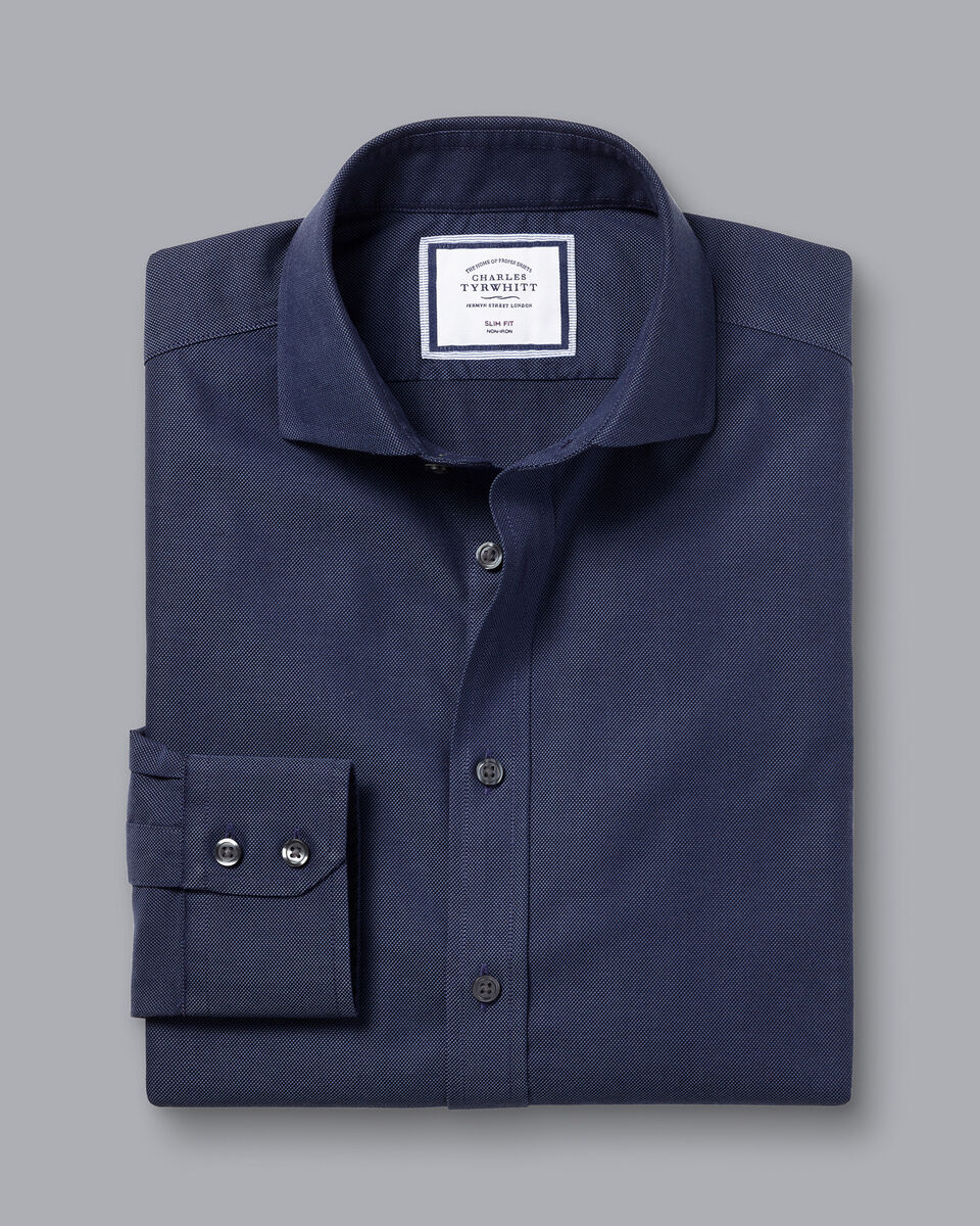 ClassicFit Cutaway Collar Non-Iron Royal Oxford Shirt - French Blue