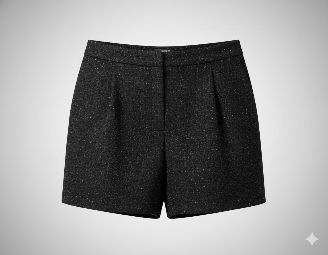 Boucle Shorts Black