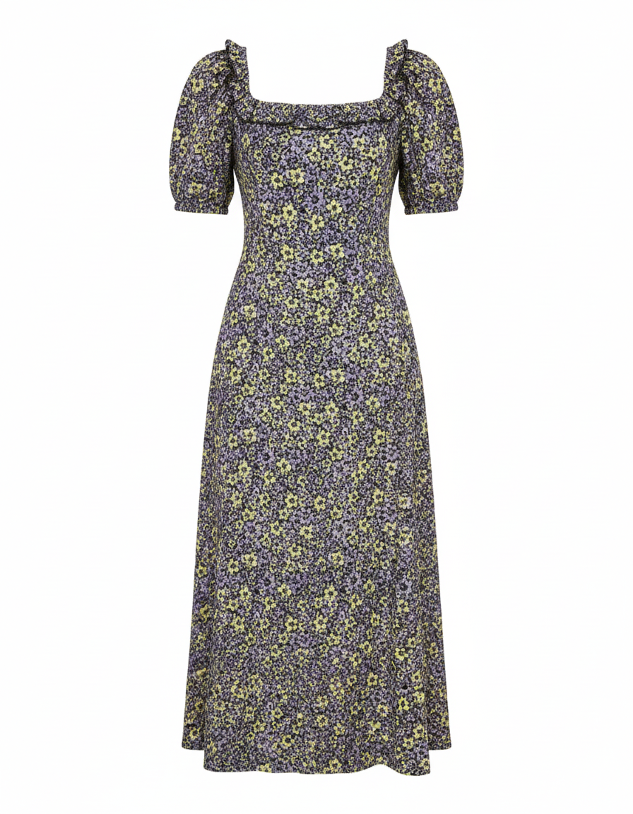 Milk Maid Floral Dress