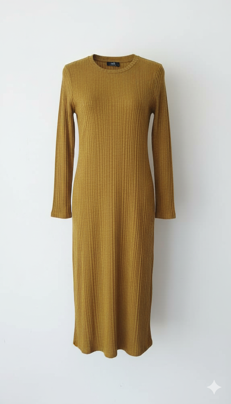 Ribbed Knit Crew Neck