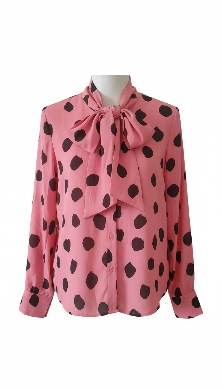 Pink Polka Print Shirt