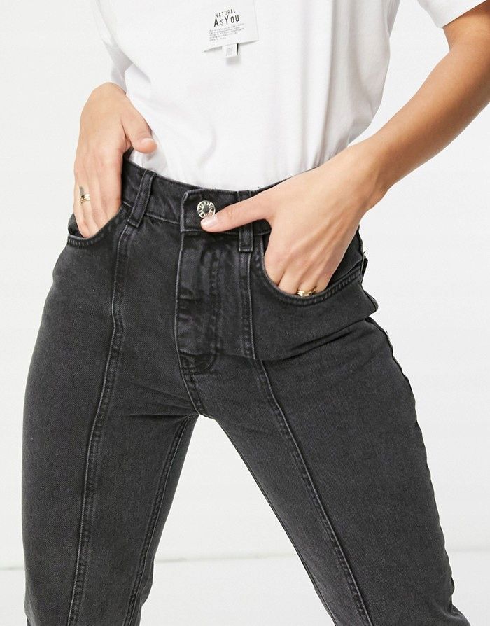 Rigid Mom Jeans Black Wash