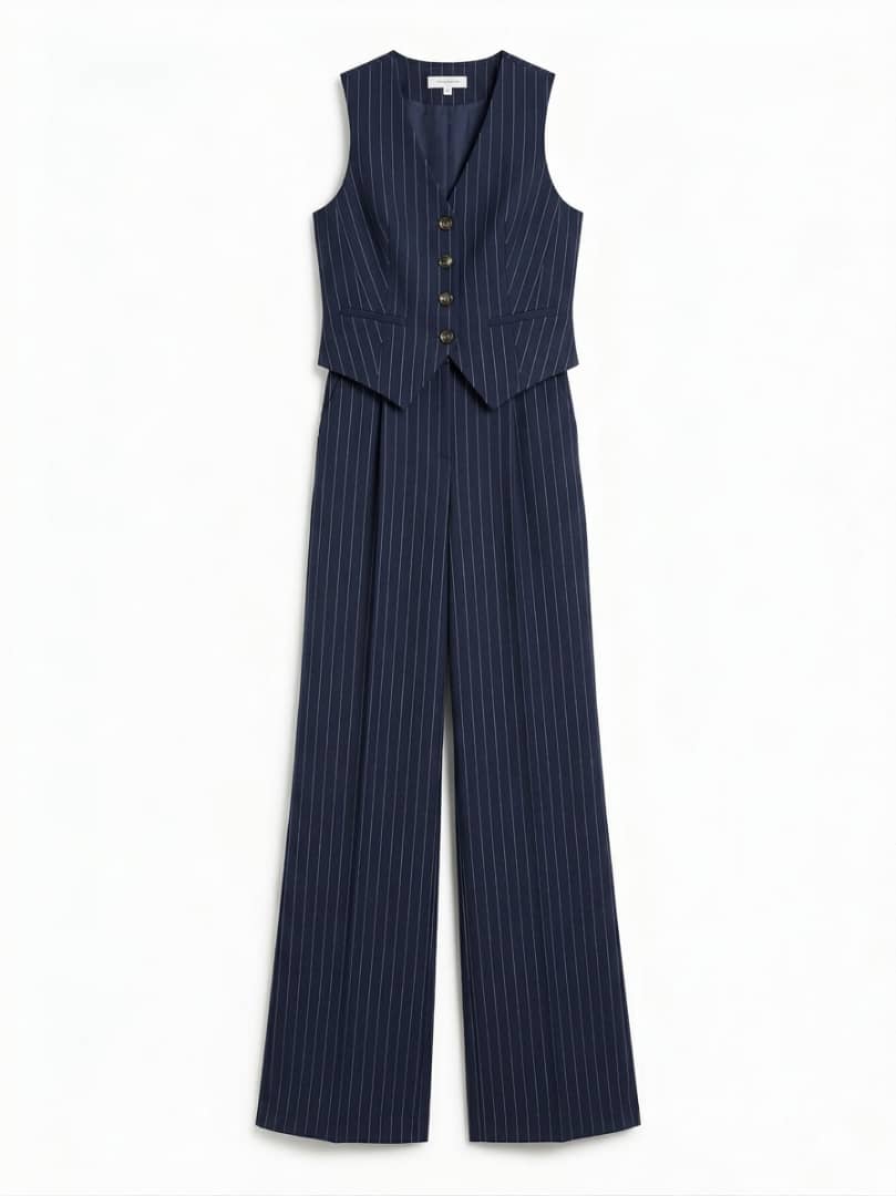 Tailored Pinstripe Collection in Navy