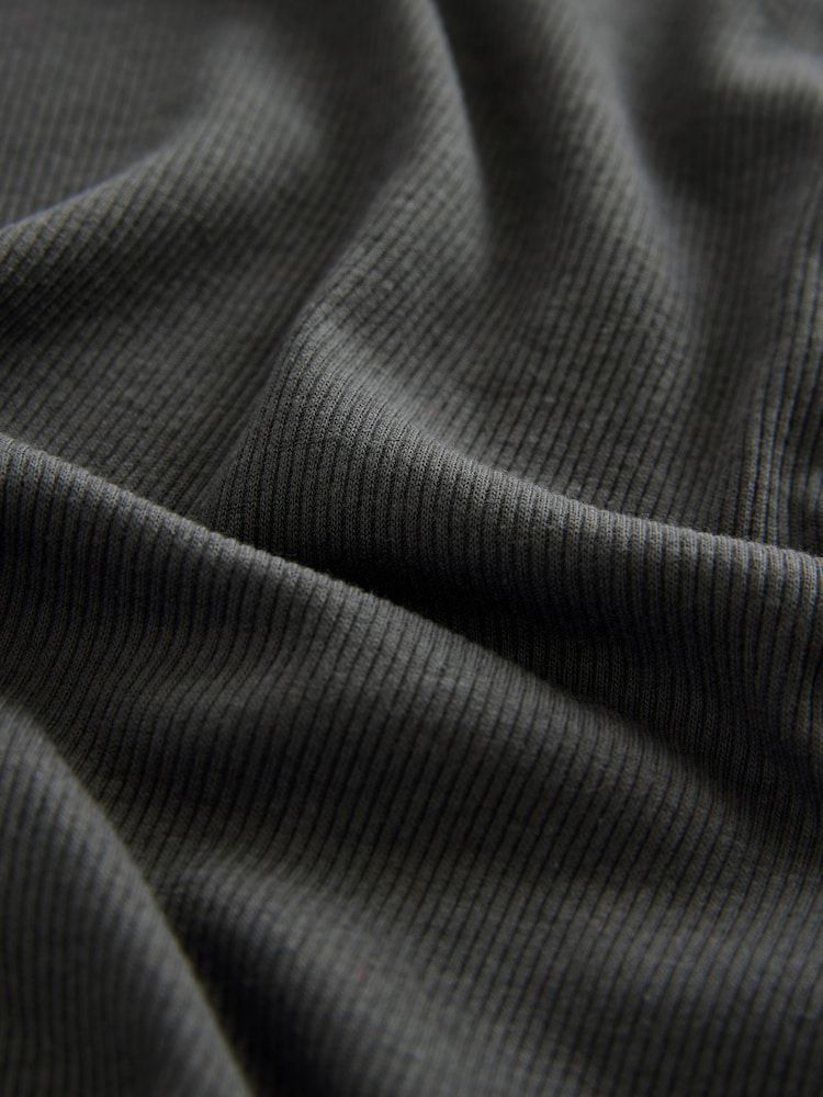 Slate Grey Long Sleeve Ribbed Roll Neck Bodysuit
