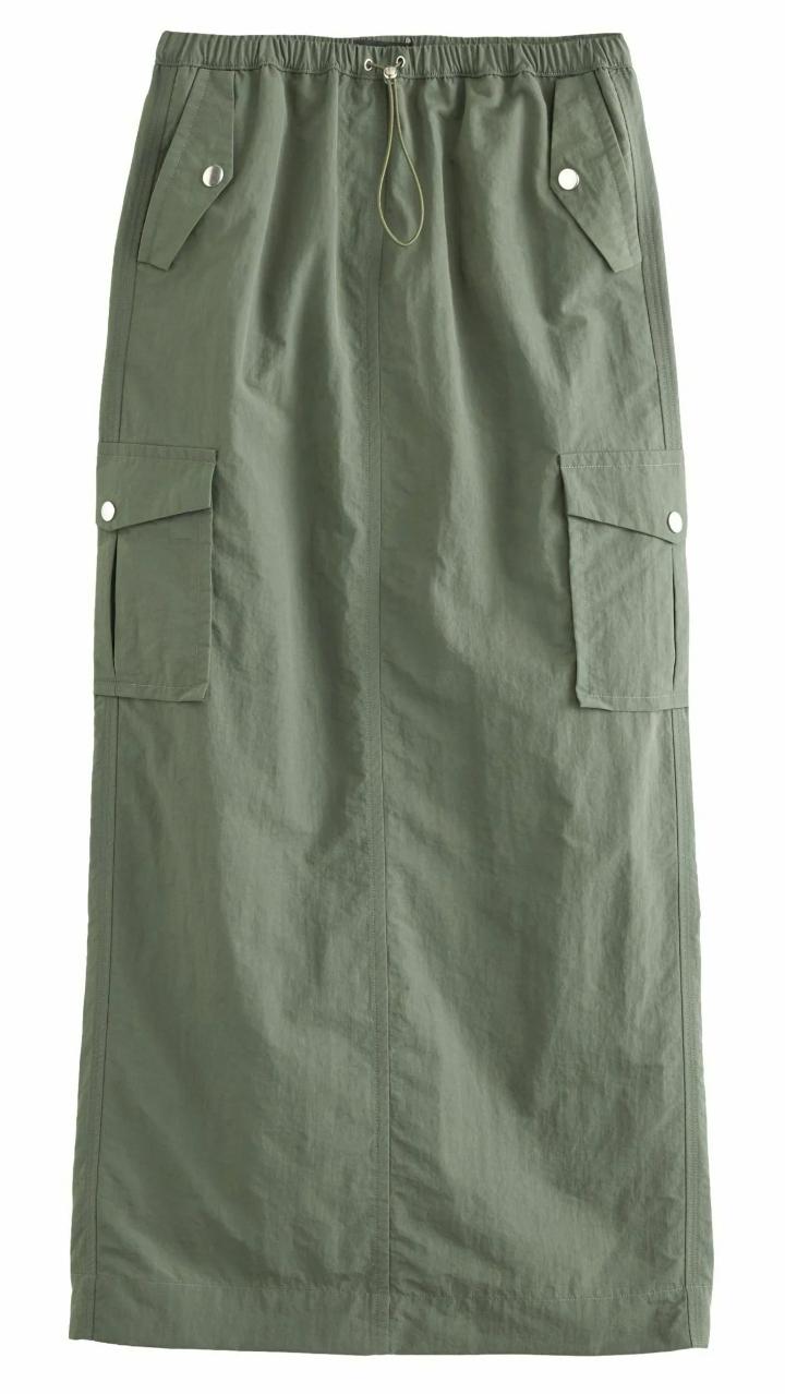 Cargo Maxi Skirt- Green