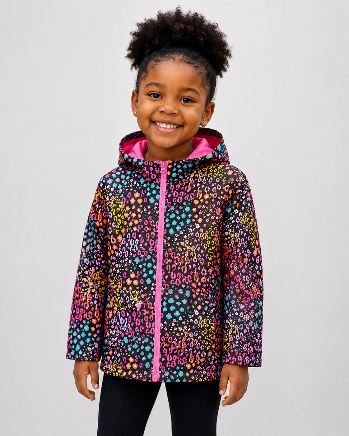 TU Kids Printed Zip-Through Hooded Outerwear