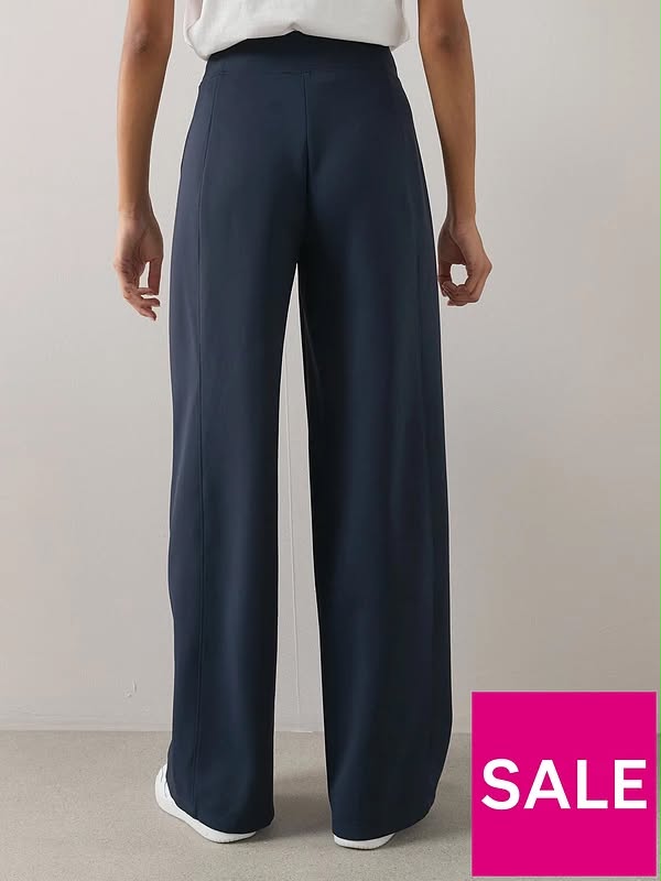 Scuba Wide Leg Trouser Co-ord Navy