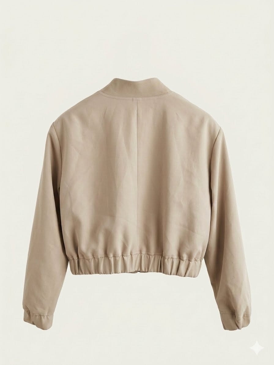 Cropped Bomber Jacket