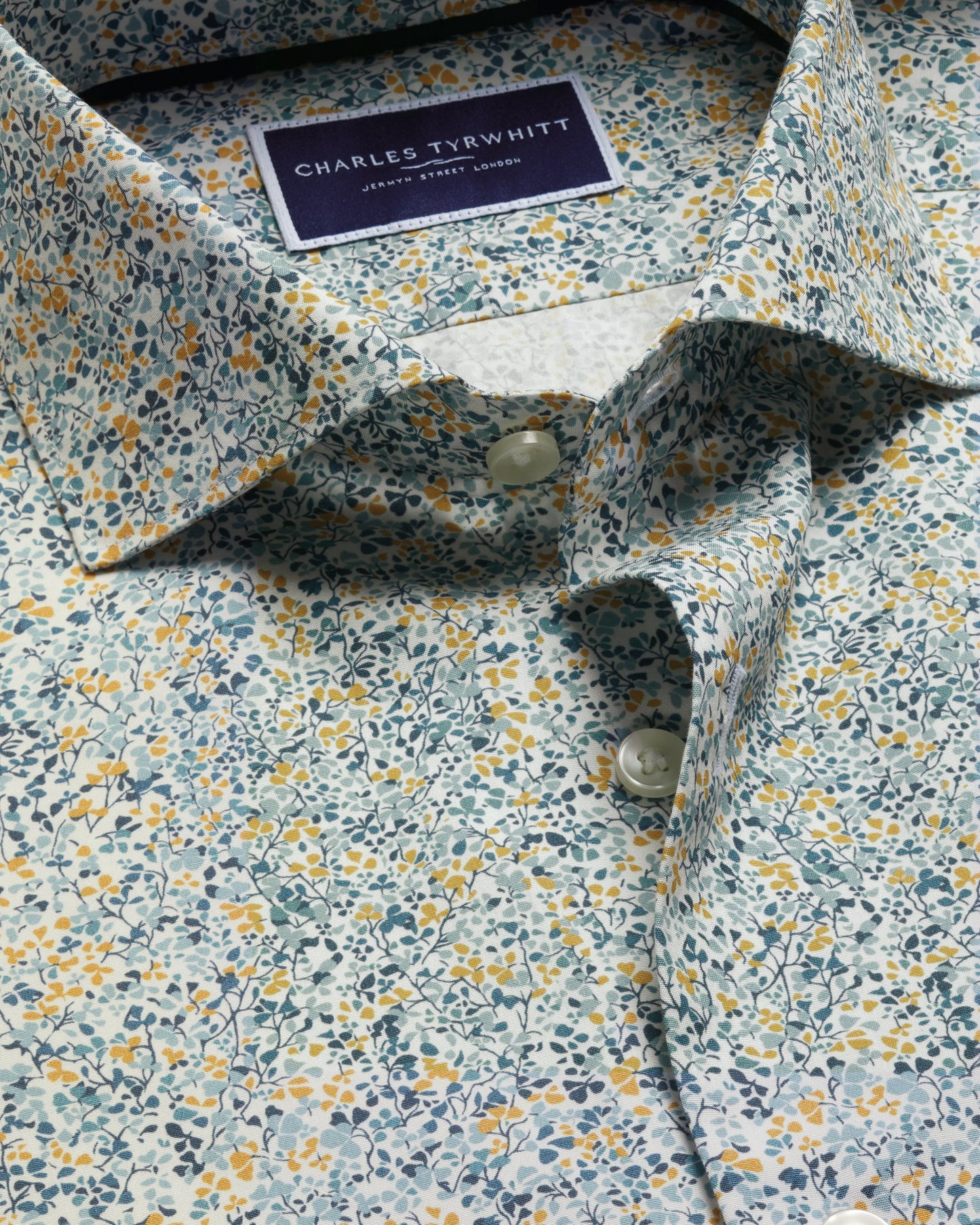 Micro-Floral Slim Fit Shirt - Floral Print