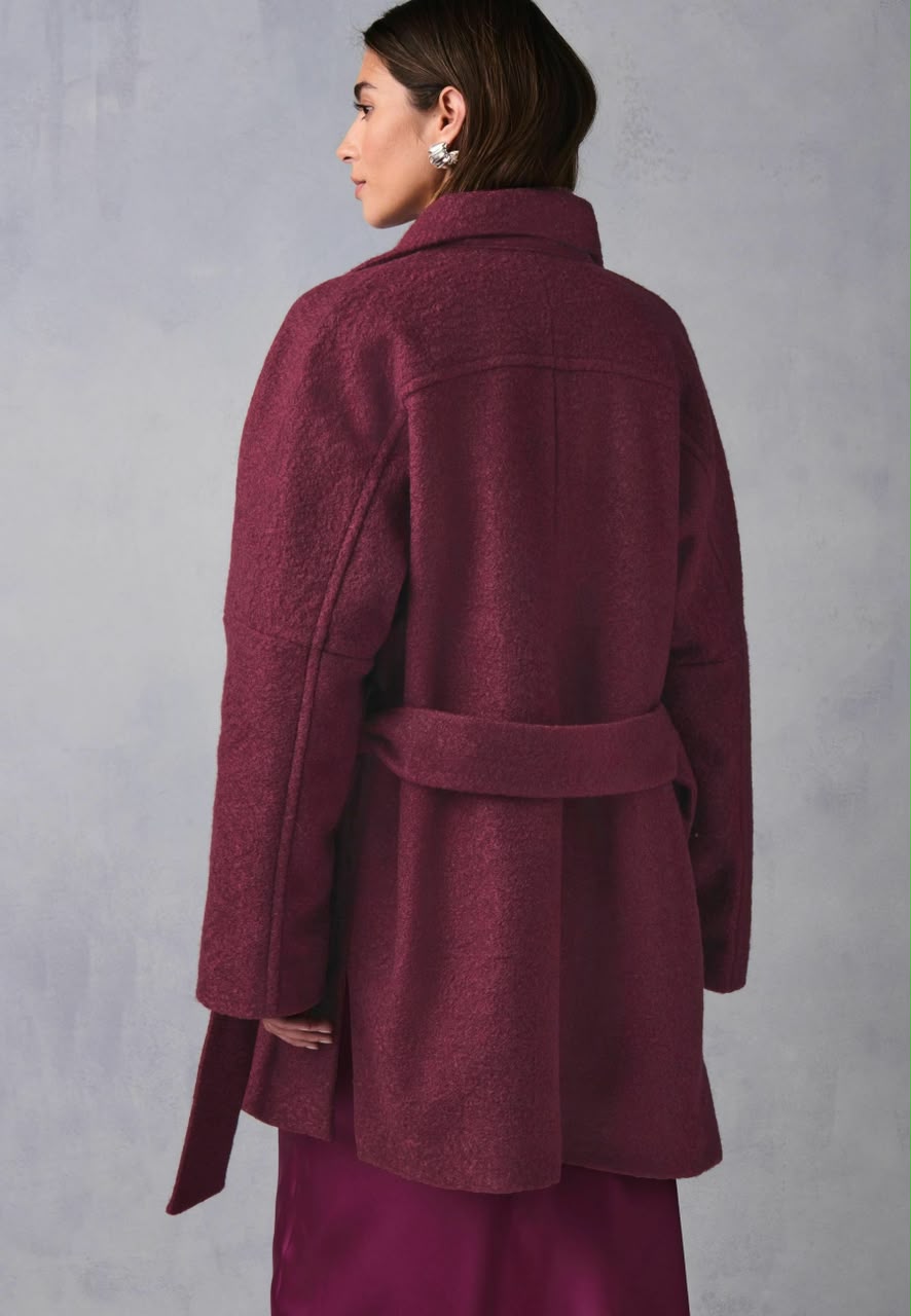 Next Burgundy Belted Coatigan
