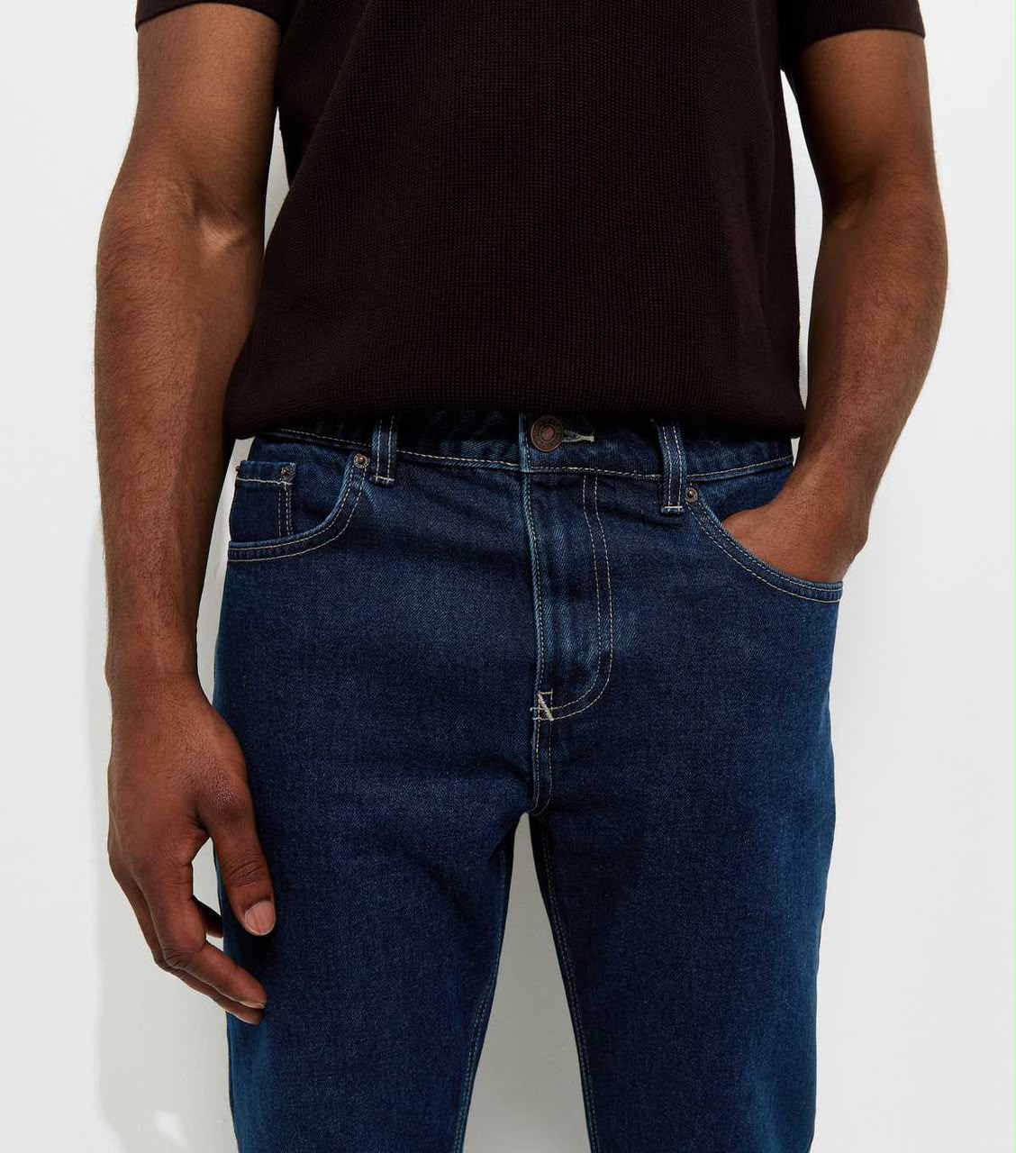Non-Stretch Regular Straight Leg Jeans