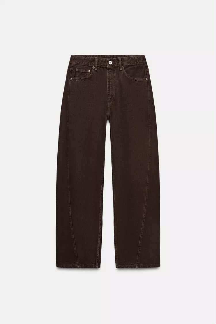 TRF Baggy Barrel Mid Waist Jeans
