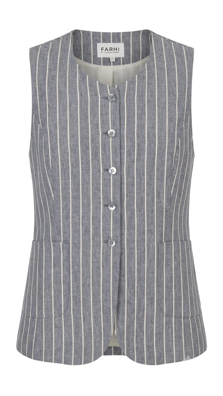 Farhi Pinstripe Tailored Waistcoat