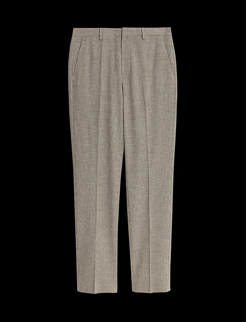 M&S Tailored Fit Puppytooth Flat Front Trousers
