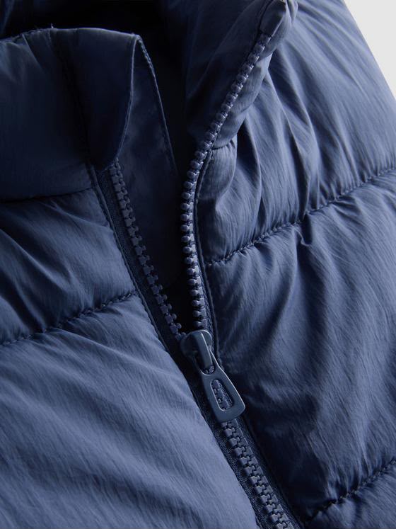 Zip Up Gilet Jacket With Funnel Neck And Slip Pocket