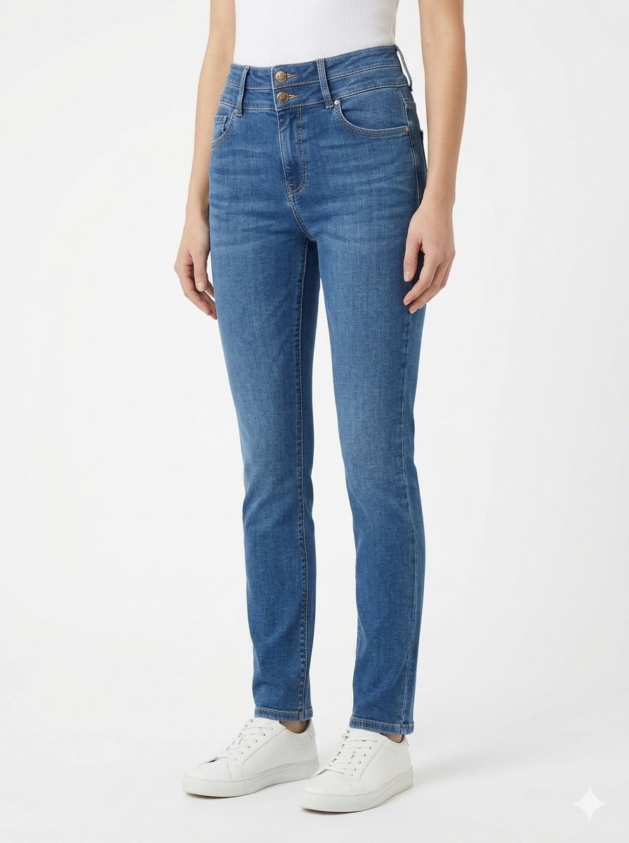 Blue High Waisted Skinny Jeans