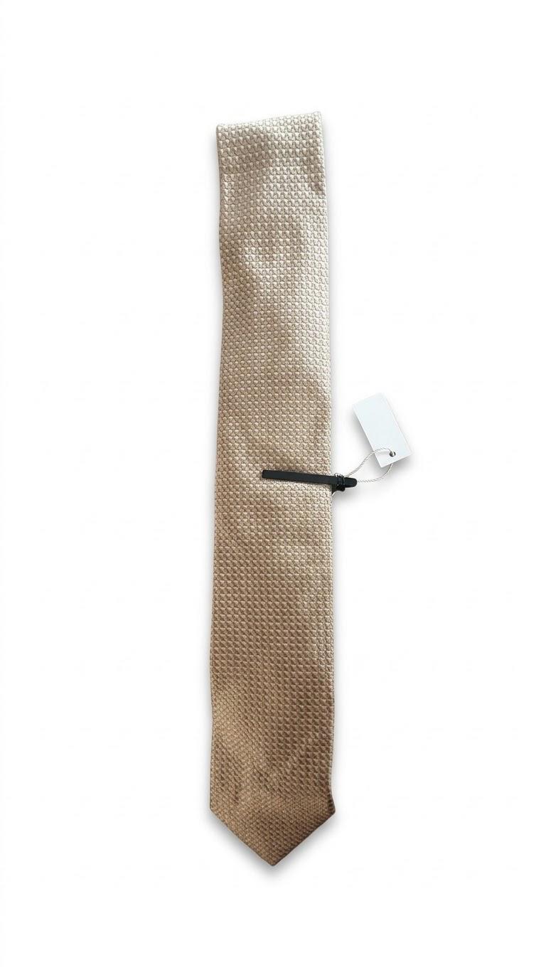 Next Woven Texture Necktie With Clip