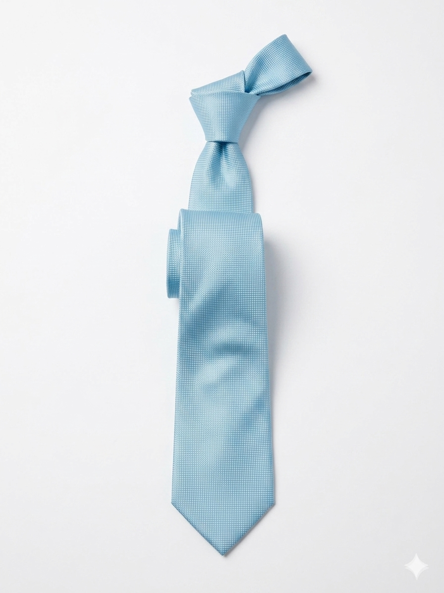 Cerulean Micro-Diamond Silk Tie