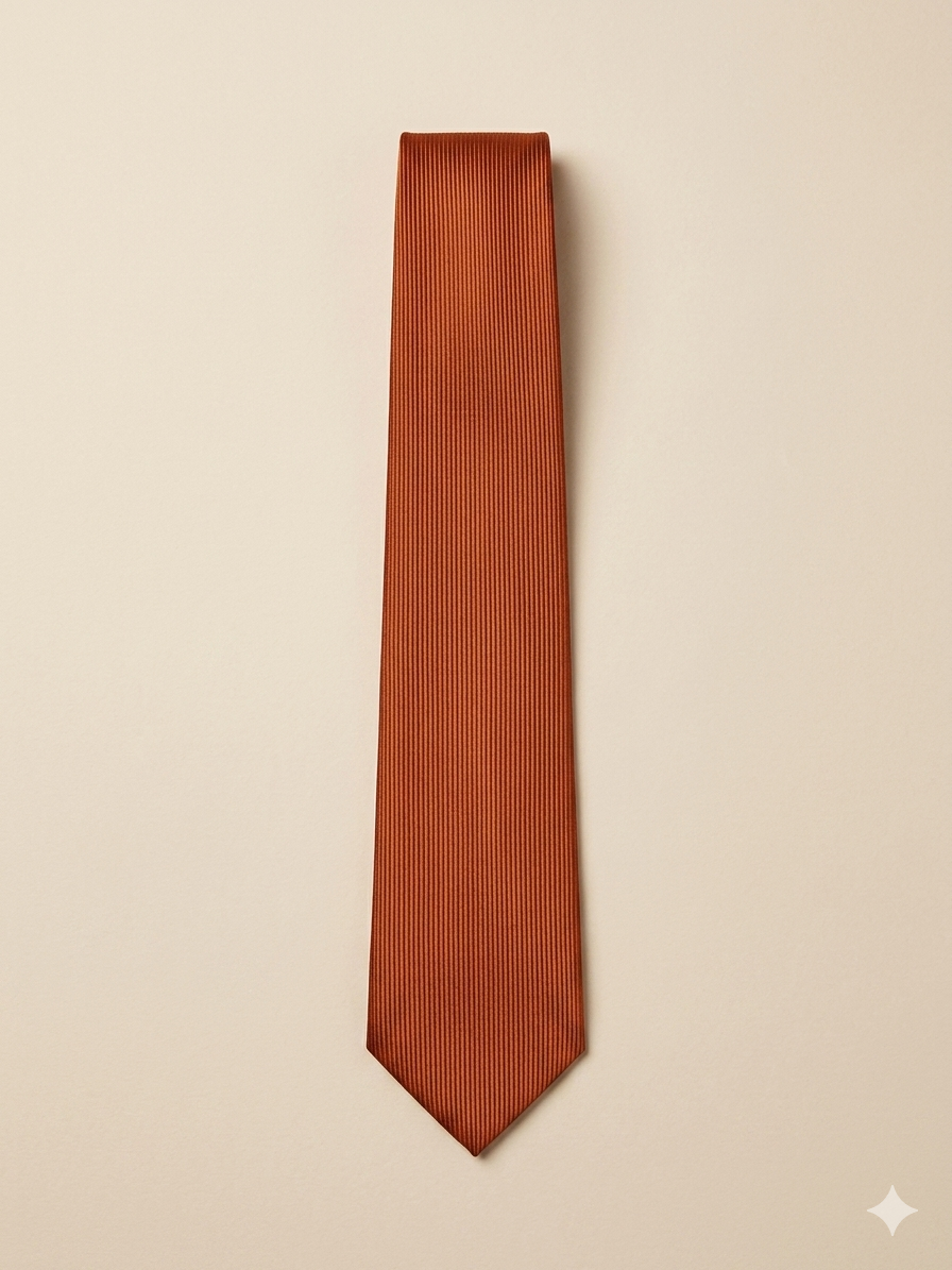 Burnt Orange Ottoman Silk Tie