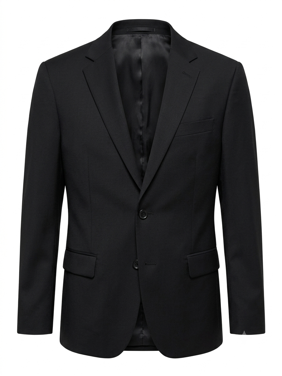 Classic Tailored Black Suit Jacket