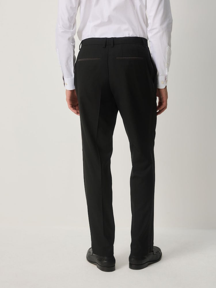 Men's Classic Slim-Fit Black Trousers