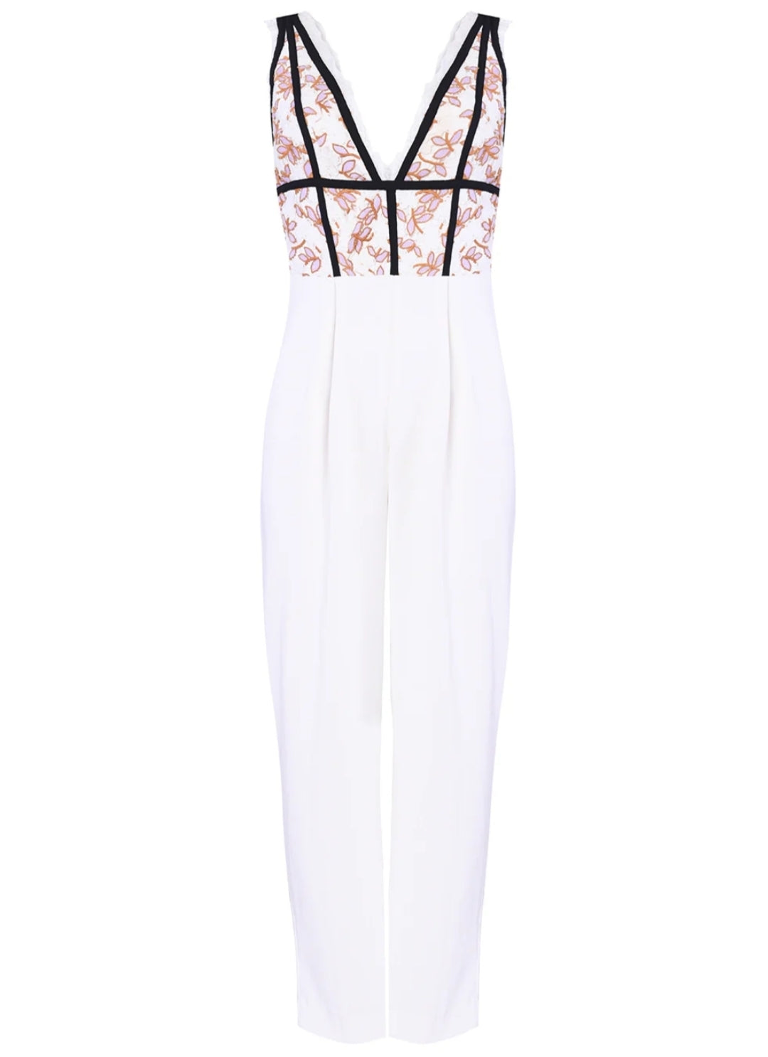 Daisy Lace Plunge Jumpsuit