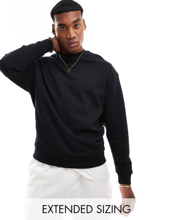 Regular Fit Sweatshirt in Black
