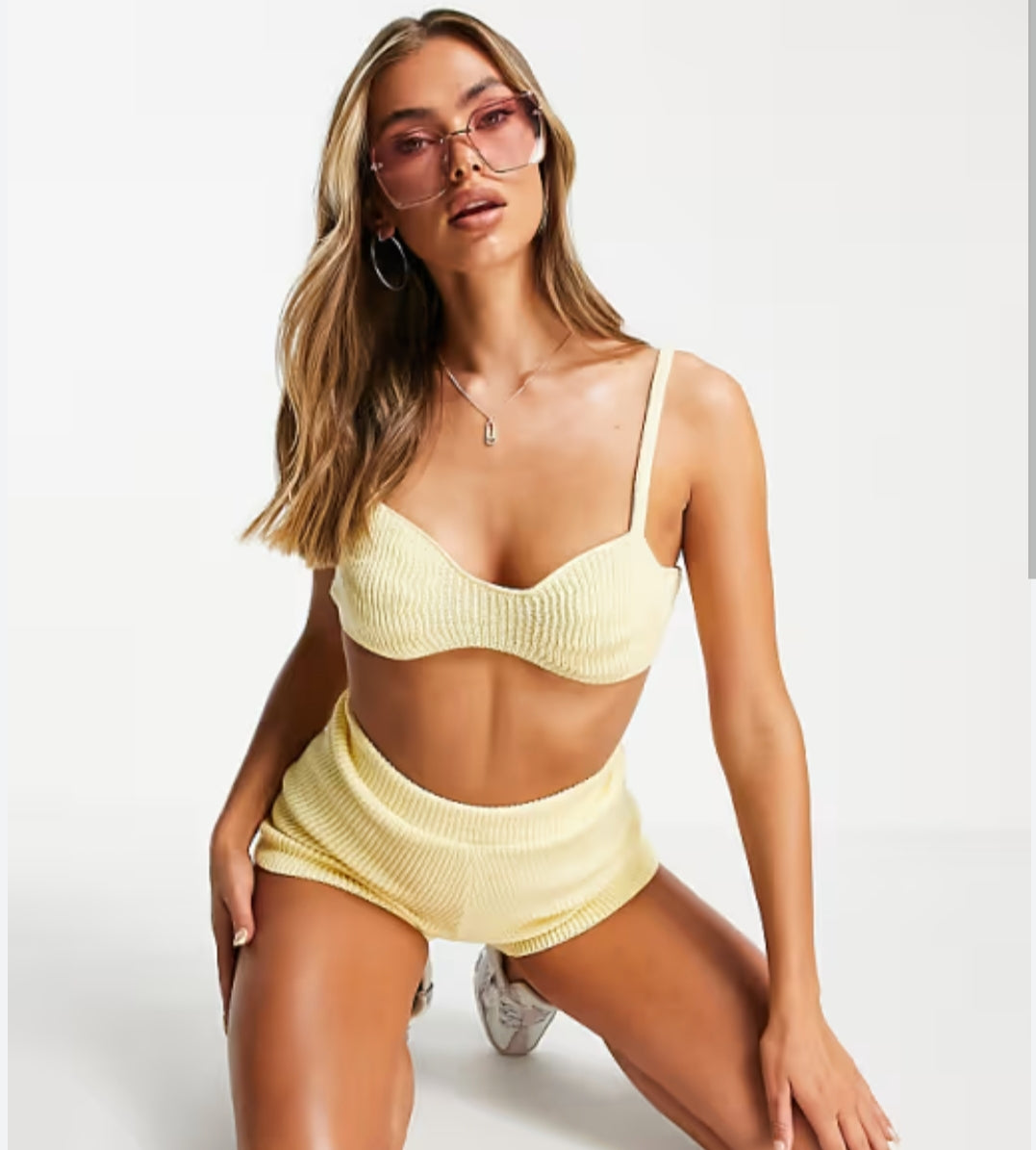 Knitted Short - Yellow