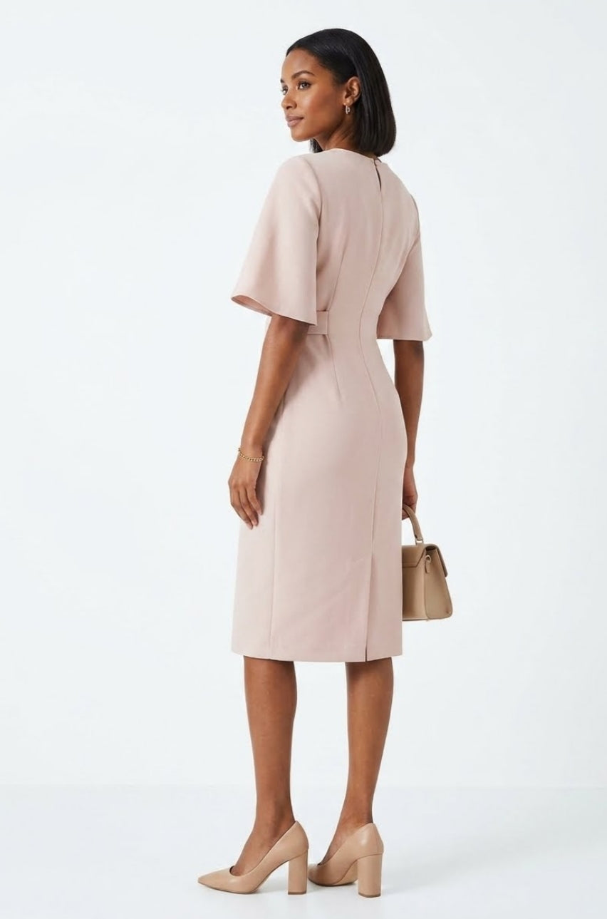Short Sleeve Side Tab Dress
