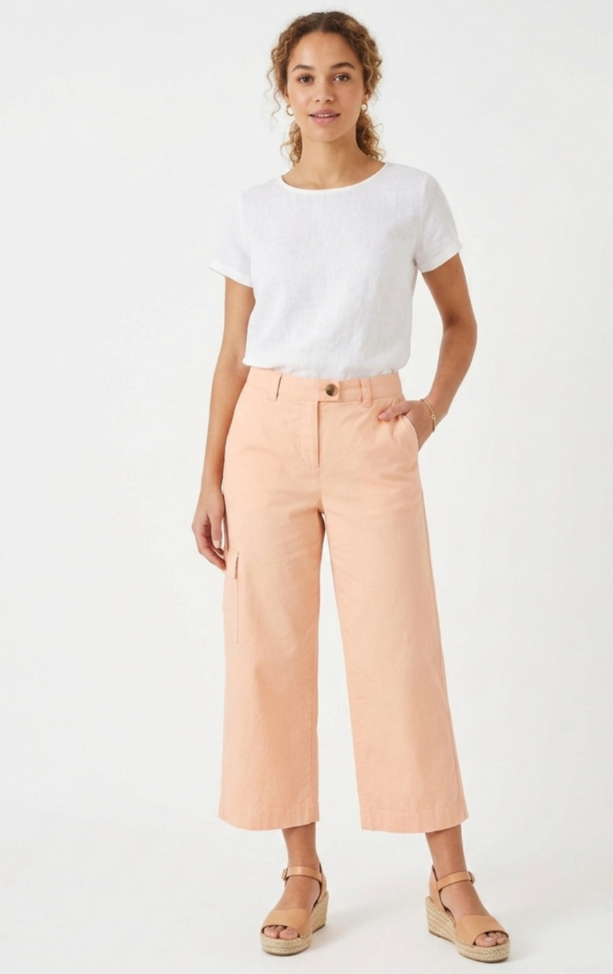 Wide Chino Cropped Trouser