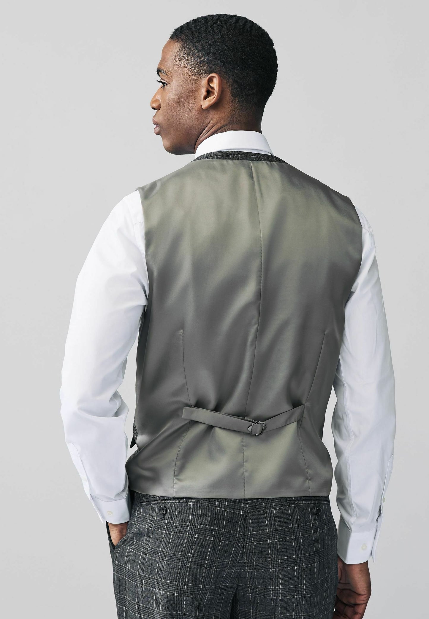 Next Regular Fit Check Suit Waistcoat