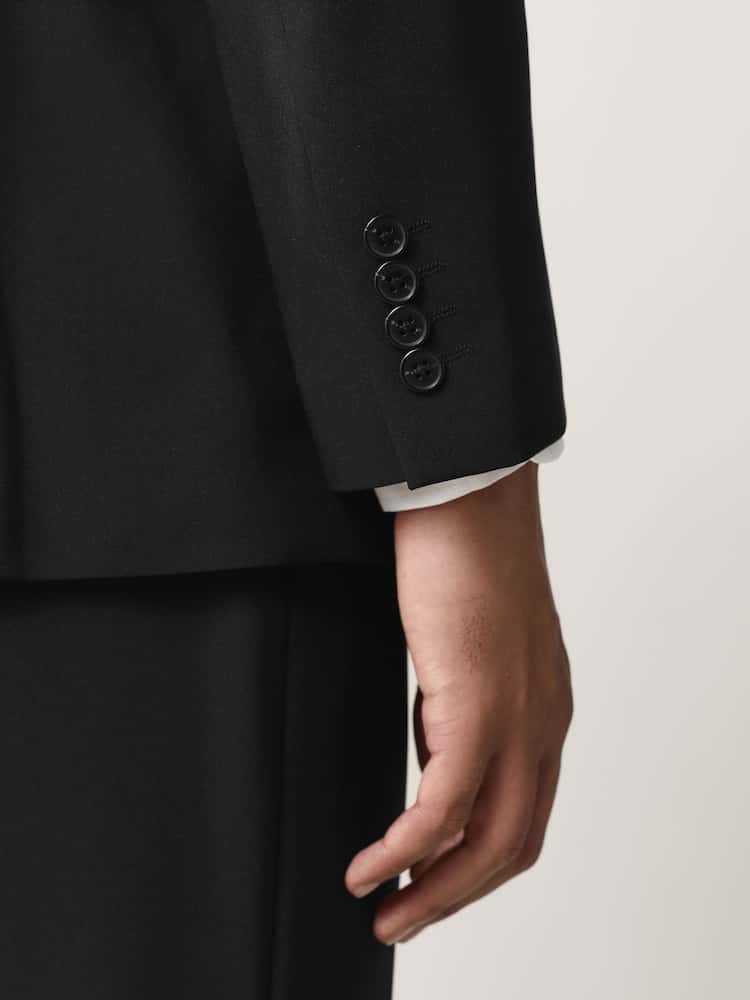 Black Regular Fit Essential Suit Jacket