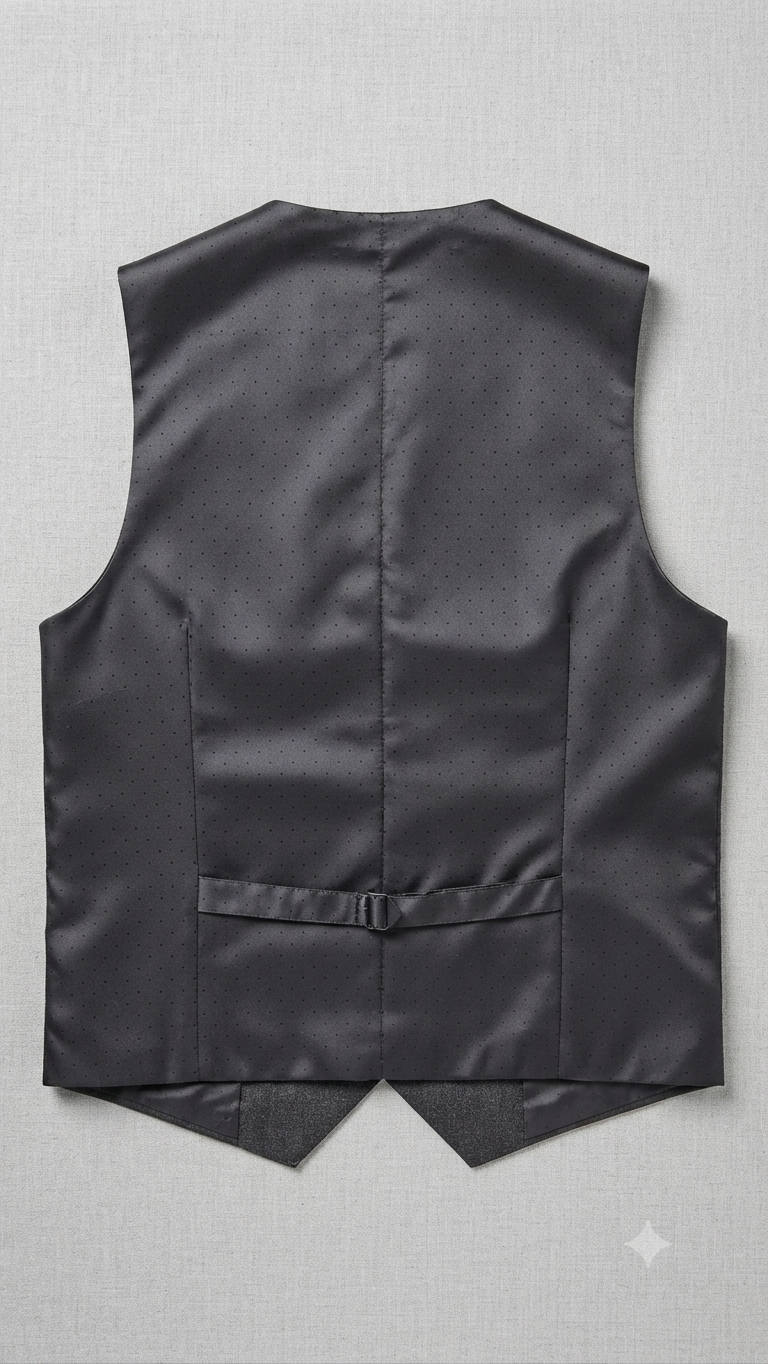 Charcoal Grey Double-Breasted Waistcoat