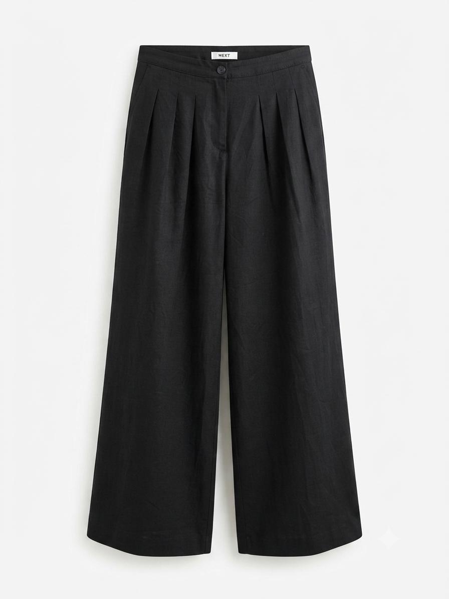 Next Pleated, Wide-Leg Trousers