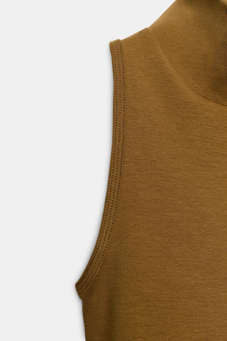 Sleeveless High Neck Top