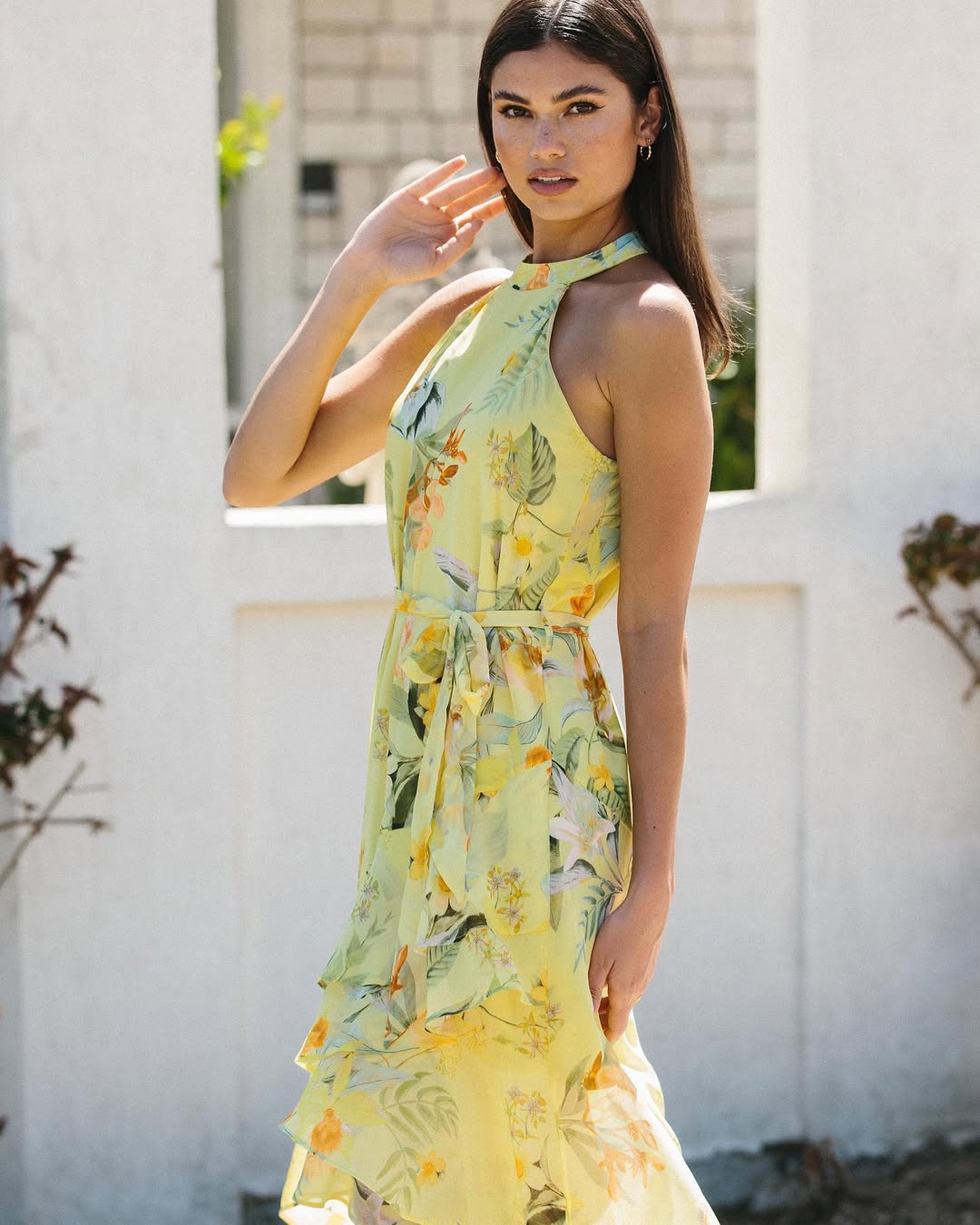 Yellow Floral Fancy Dress