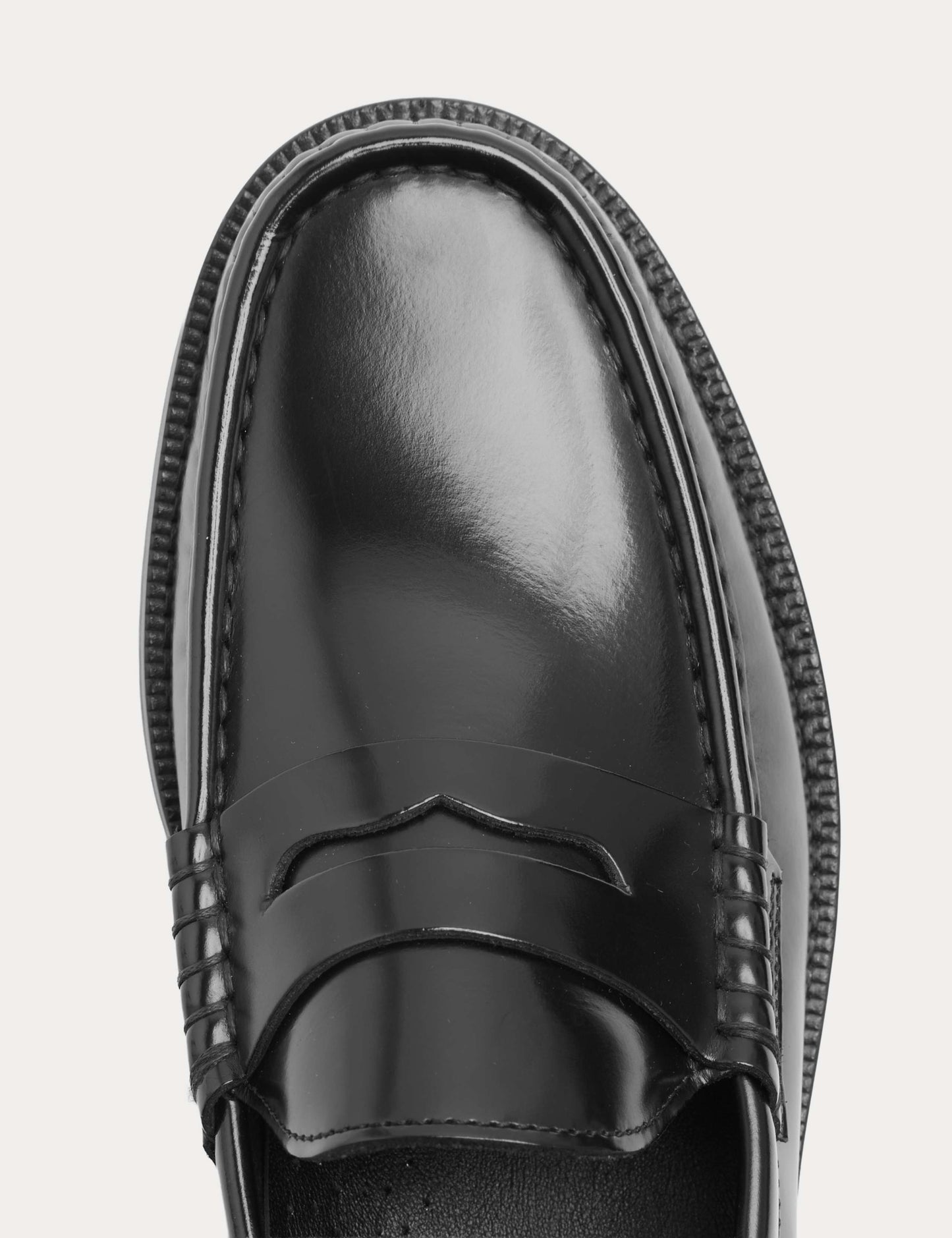 Leather Penny Loafers Black