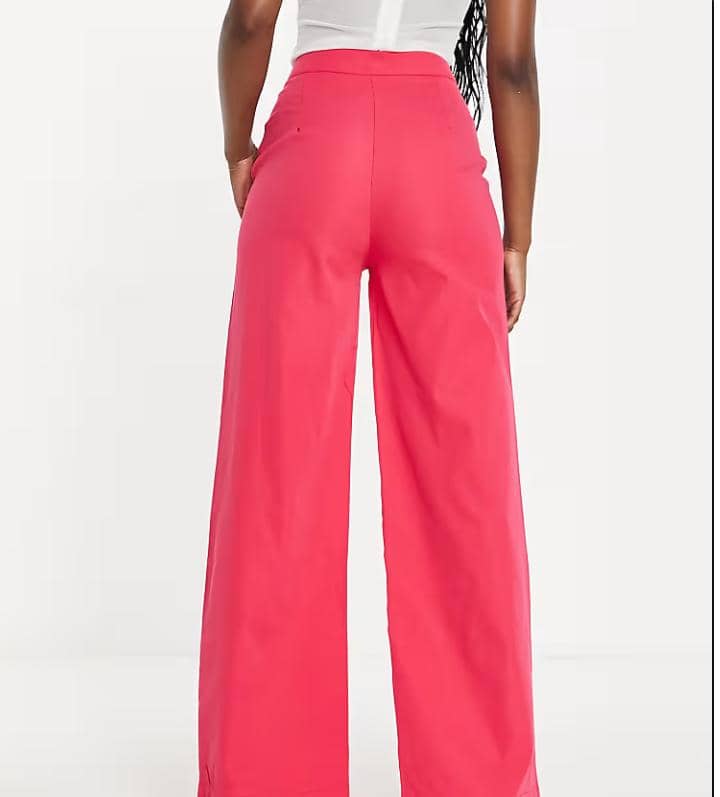 Wide Leg Trouser Co-ord in Hot Pink