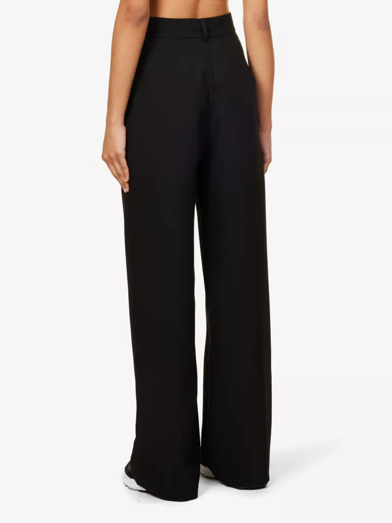 Georgina Wide Leg Mid-rise Stretch Woven Trousers