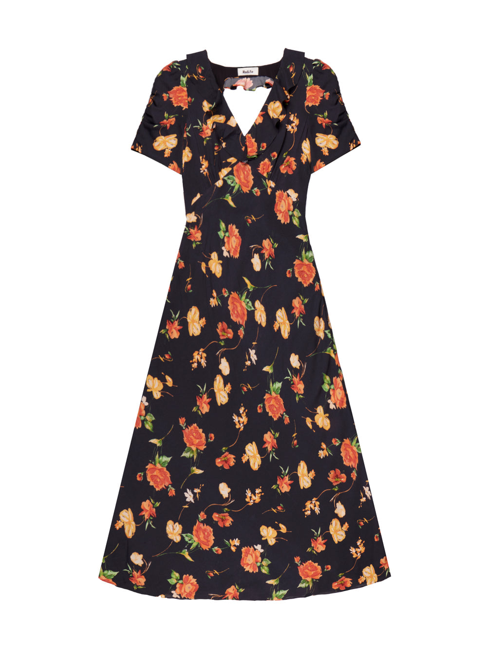 Floral Print Tie Back Dress