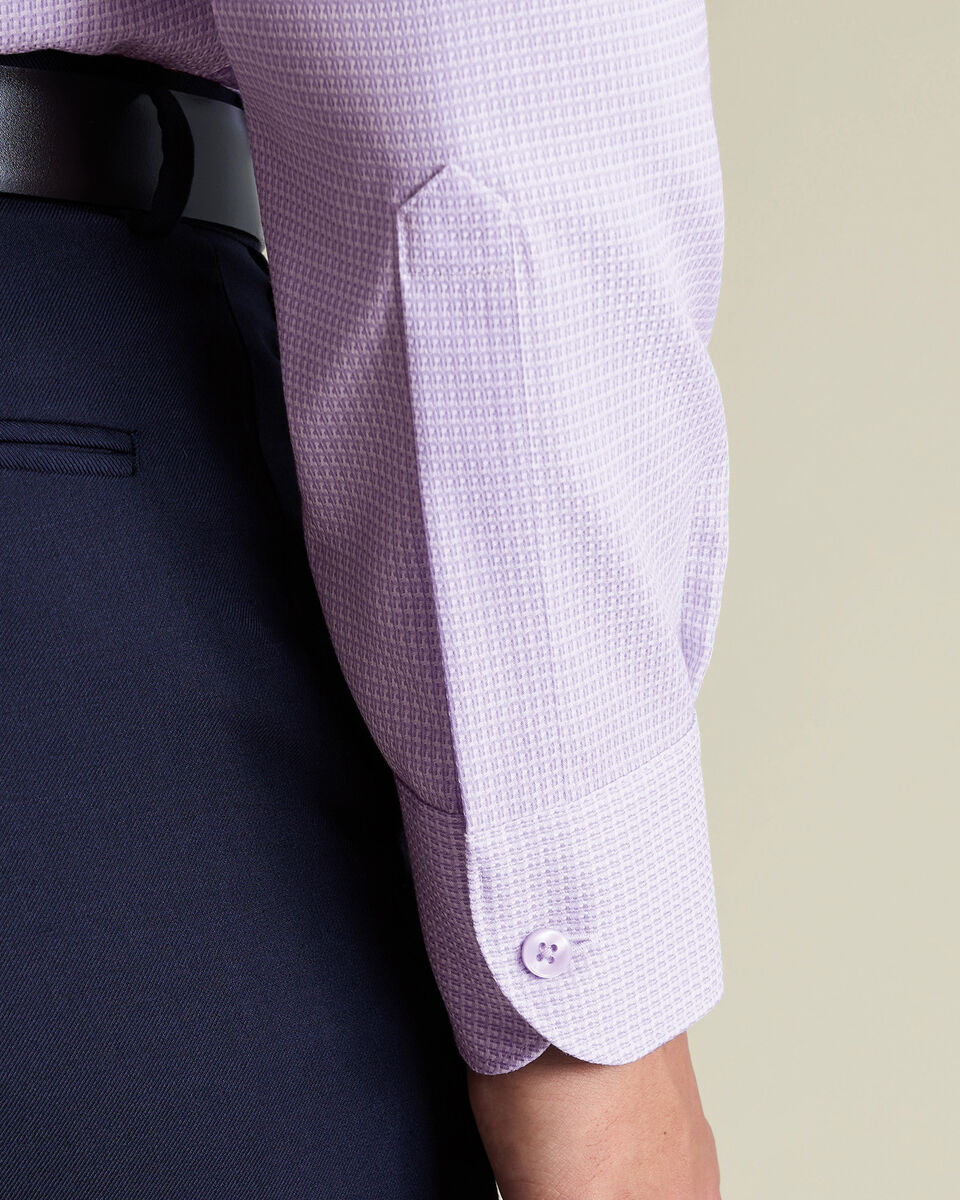 Non-Iron Stretch Texture Classic Fit Shirt – Lilac