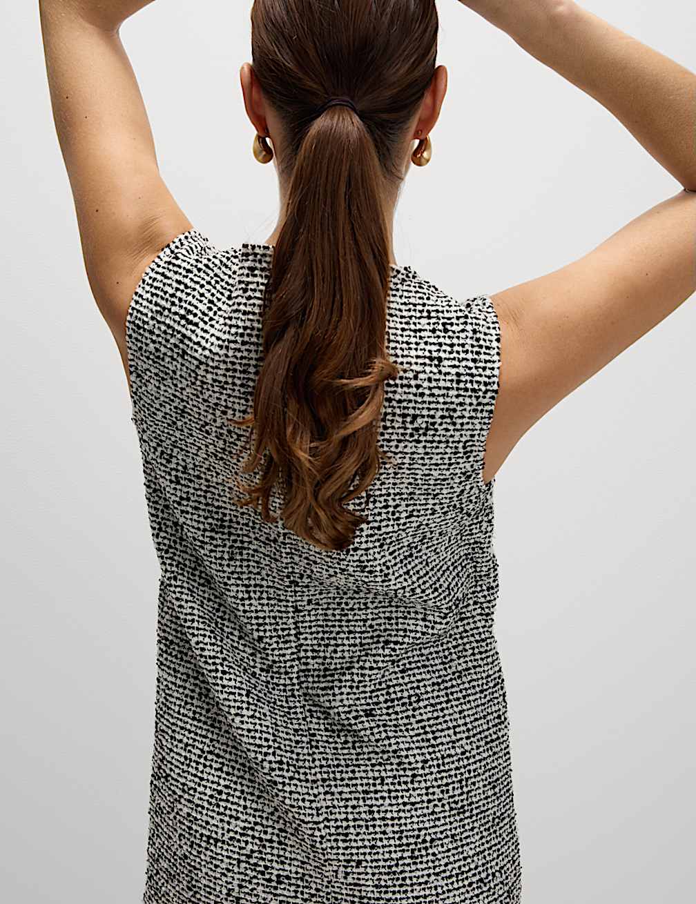 Dogtooth Mini Shift Dress